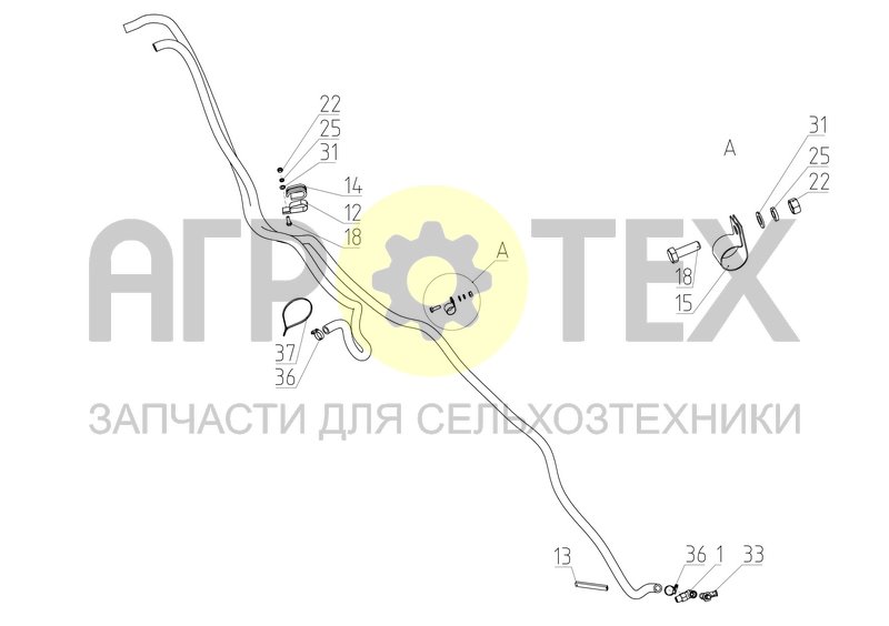 Коммуникации отопителя (1.13.000-01) (№20 на схеме)